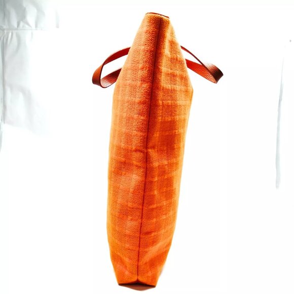 $1395 Authentic HERMES Unisex Orange Wool Leather Shoulder Tote Handbag - Picture 3 of 12